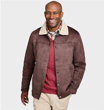 Pegasus Sherpa Lined Faux Suede Jacket - MA331